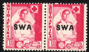 1941 - 1943 SW Africa Military: Red Cross Nurse 1p  Sc# 136 MNH CV: $2.75