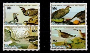 PENRHYN ISLAND SG373/6 1985 AUDOBON BIRDS SET MNH