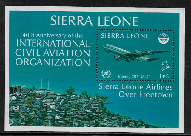 Sierra Leone #684 MNH S/Sheet - Civil Aviation Organization