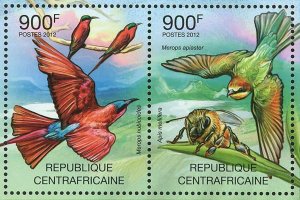 Bee-eaters & Bees Stamp Merops Nubicoides Thyreus Nitidulus S/S MNH #3662-3665 