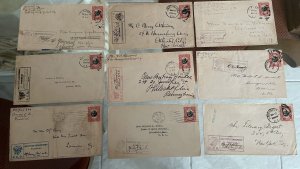 Lot of 14+ Canal Zone U2 Used Entires with MILITARY CENSOR MARKINGS LV5605 A & B