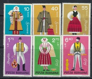 Romania 2406-11 MNH 1973 Regional Dress (ak3924)