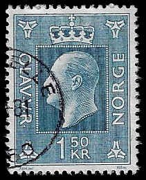 Norway #538 Used; 1.5k King Olav V (1970)