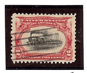 U.S. Used Scott #295 2 Cent Carmine & Black