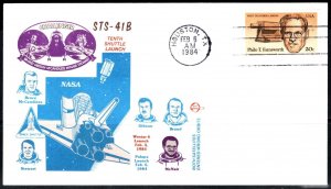 1984 US Space Cover 14th Mission NASA's STS-41-B Space Shuttle Challenger