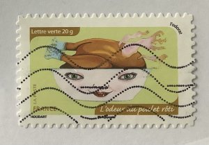 France 2014 Scott 4690 used - (61c), Sence of Smell, Chicken Roast,  Poulet roti