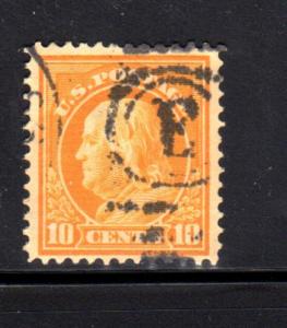 #416   10 CENT  FRANKLIN        FANCY CANCEL   USED     c