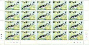 TUVALU Sea Creatures 4 Sheets Blocks Stamps Postage Collection SPECIMEN MINT NH