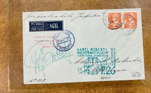 Belgium September 1935  Rocket Mail  cover  EZ# 6C1 b pilot signed