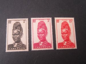 French Cameroun 1939 Sc 225-6,230 MH