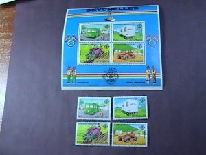 SEYCHELLES # 491-494a-MINT NEVER/HINGED---COMPLETE SET + SOUVENIR SHEET----1982