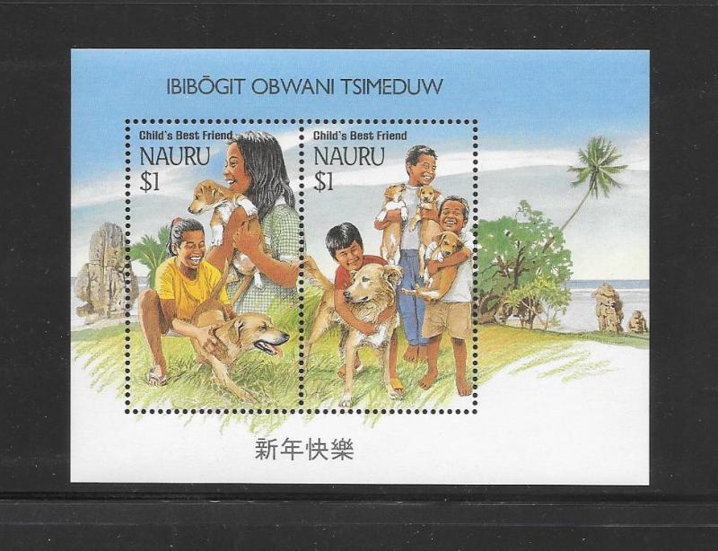 NAURU - #409b-DOGS AND CHILDREN S/S  MNH