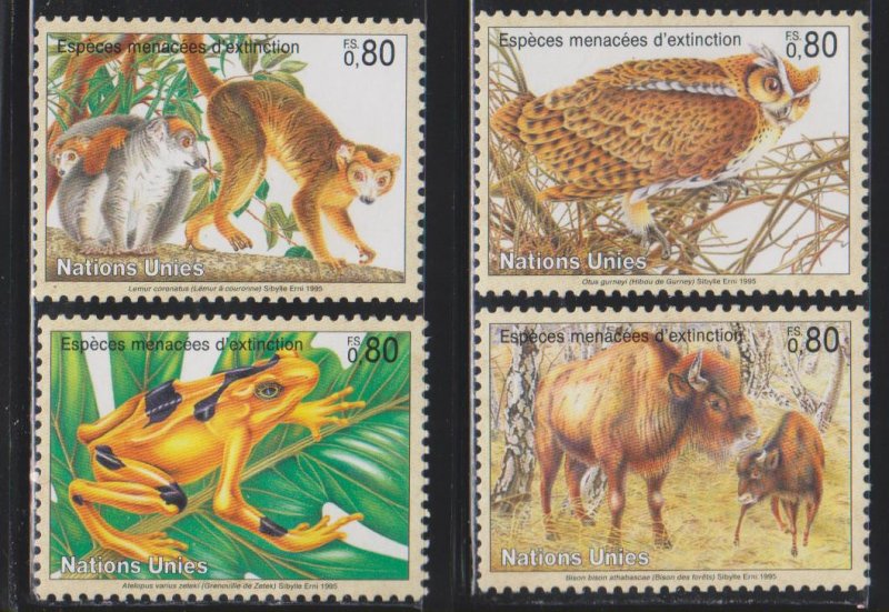 United Nations - Geneva,  Endangered Species (SC# 264-267) MNH SET