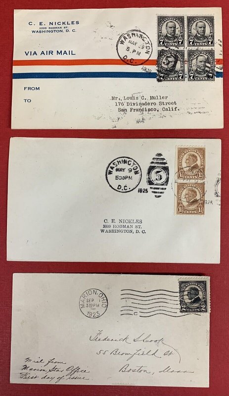 U.S., 1925-1938, Lot of 26 First Day Covers , Incl. #588, 605, 617-619, 620-621