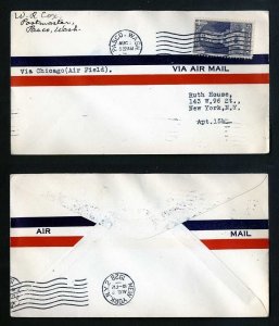 # 628 on First Flight of New Rate cover, Pasco, WA to New York, NY - 8-1-1928