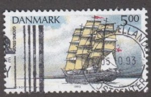 Denmark # 988, Training Ship, Used, 1/3 Cat.