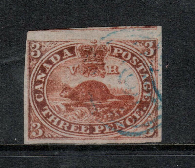 Canada #4 Extra Fine Used With Light Blue Target Cancel