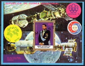 Equatorial Guinea 1975 Mi204 Apollo-Soyuz/UPU Cent/Montreal Olympic S/S SPECIMEN