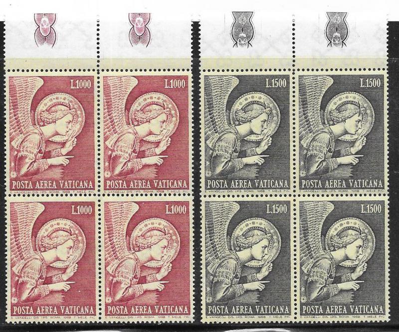 Vatican City #C53-C54  Archangel Gabriel  block of 4 (MNH) CV$8.00