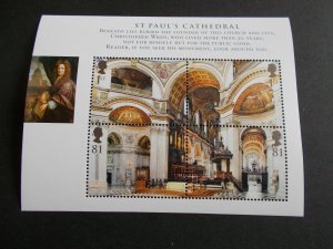 GB QEII 2008 St Paul's Cathedral Miniature Sheet MS2847 Cat £6 Superb M/N/H