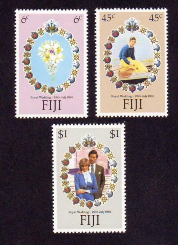 Fiji 1981 Sc#442-444 Set of 3 Charles & Diana Wedding MINT-Hinged.