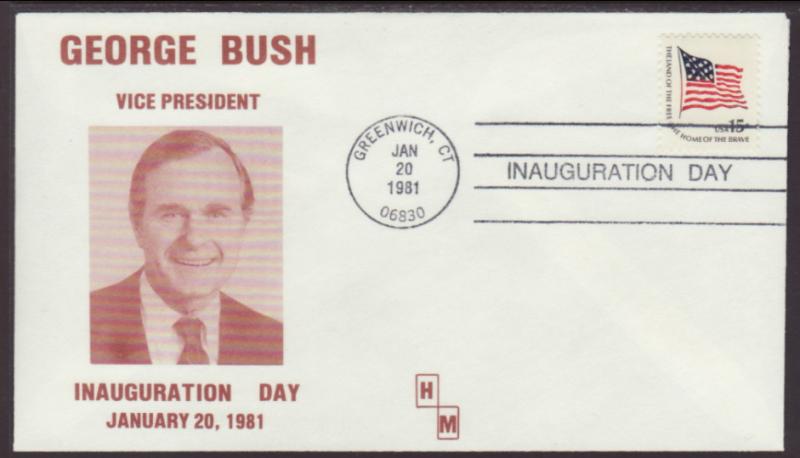 US Bush VP 1st Term 1981 Inauguration HM U/A Cover