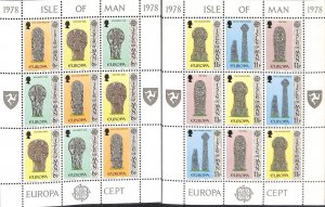 Isle of Man, Postage Stamp, #131-136 Sheets Mint NH, 1978 Europa (BB)