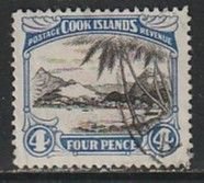 1932 Cook Islands - Sc 88a - used VF - 1 single -View of Avarua Harbor (perf 13)
