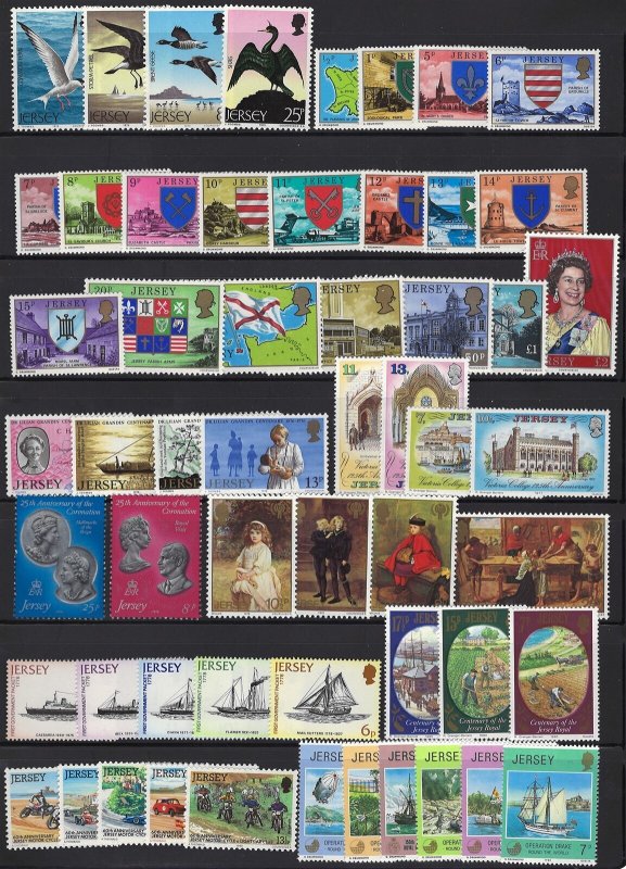 Jersey MNH Collection of 377 Stamps Most in Complete Sets ZAYIX 0525L0003