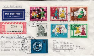 Germany # B408-411, Fairy Tale - Cinderella, Complete Set on a Commercial Cover