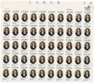 Scott #2013 Dr. Mary Walker Sheet of 50 Stamps - MNH P#11111 UL