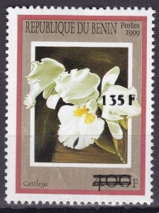 BENIN 2000 1251 135F 200€ CATTLEYA FLOWERS FLOWERS FLOWER OVERPRINT OVERLOAD MNH-