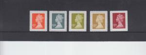 2017 Great Britain QE!! SA Definitives (5) (Scott NA) MNH