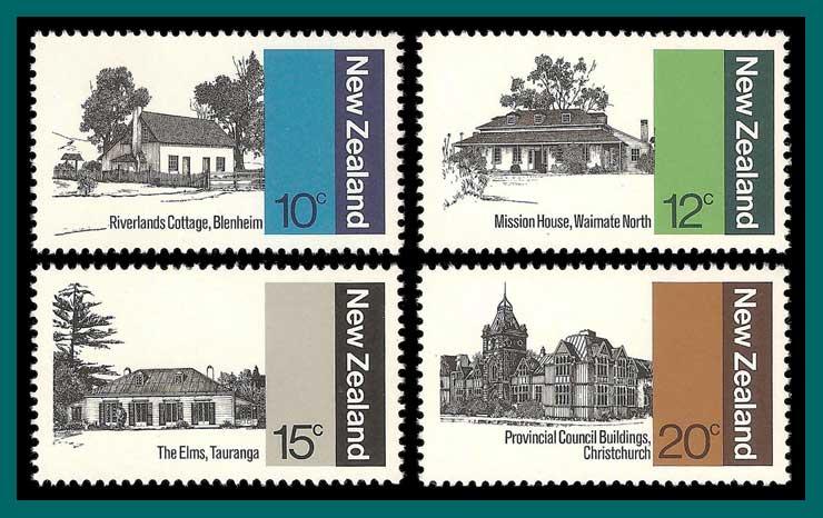 New Zealand 1979 Architecture, MNH  #681-684,SG1188-SG1191