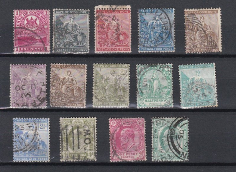 Cape of Good Hope Used Stamp Mixture, Very Nice Stamps