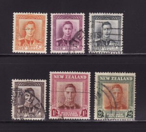 New Zealand 258, 260-261, 264-265, 267 U King George VI (A)