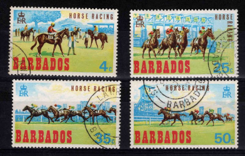 Barbados Scott 312-315 Used Horse race  stamp set