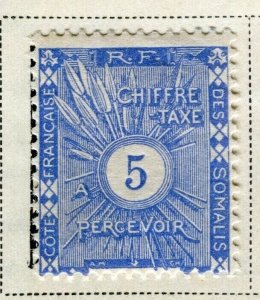 FRENCH COLONIES; SOMALI COAST 1915 early Postage Due Mint hinged 5c. value