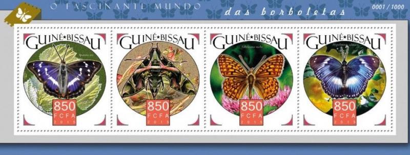 Butterflies Schmetterlinge Insects Insekten Fauna Guinea-Bissau MNH stamp set