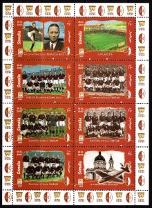 Somalia 1999 TORINO Superga Football Sheetlet (8) Perforated MNH