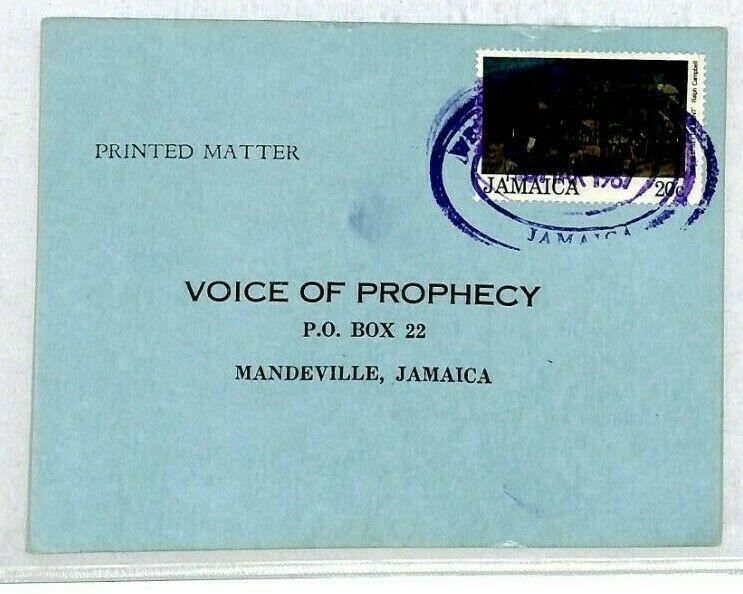 JAMAICA *Westmore* CDS Church Radio Reply Card 1987 {samwells-covers} CY122