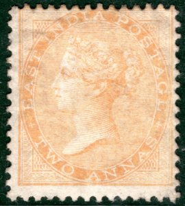 INDIA QV Classic Stamp SG.42 2a Yellow-Buff (1859) Mint Cat £1,000- BRBLUE6