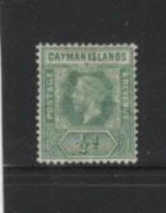 CAYMAN ISLANDS #33 1912 1/2p KING GEORGE V MINT VF LH O.G