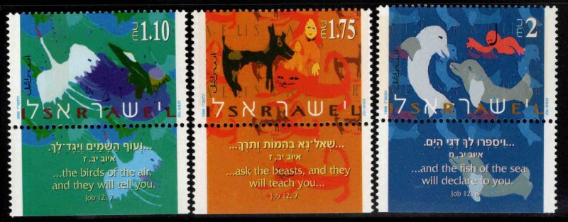 ISRAEL Scott 1291-1293 MNH coexistence stamp set with tabs