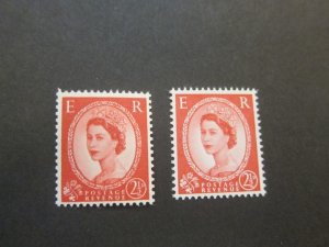 United Kingdom 1952 Sc 296,296a MNH