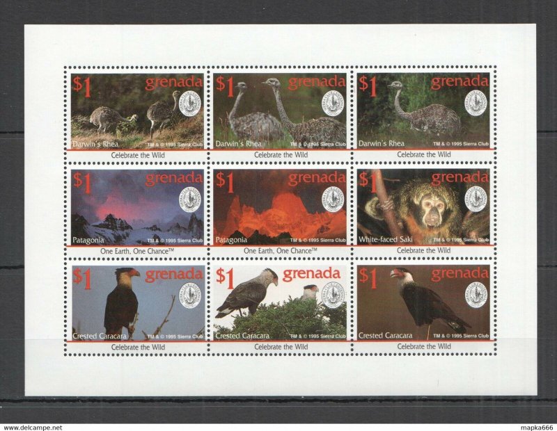 1995 Grenada Fauna Wild Animals Birds Nature Celebrate The Wild Kb ** Nw0463