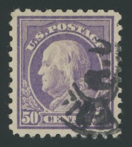 USA 477 - 50 cent Franklin Perf 10 Unwmk - VF Used