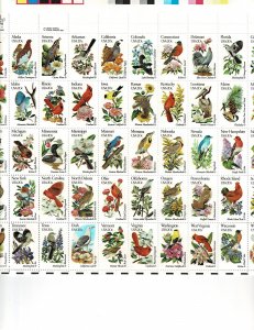 State Birds & Flowers 20c US Postage Sheets #1953-2002A