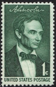 SC#1113 1¢ Lincoln Sesquicentennial Issue: Lincoln by George Healy (1959) MNH