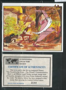 GAMBIA 1991 DISNEY - CARTOONS #1060 MNH